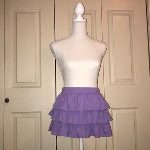 Purple ruffled skirt